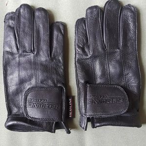 Red line leather motorcycle gloves-small